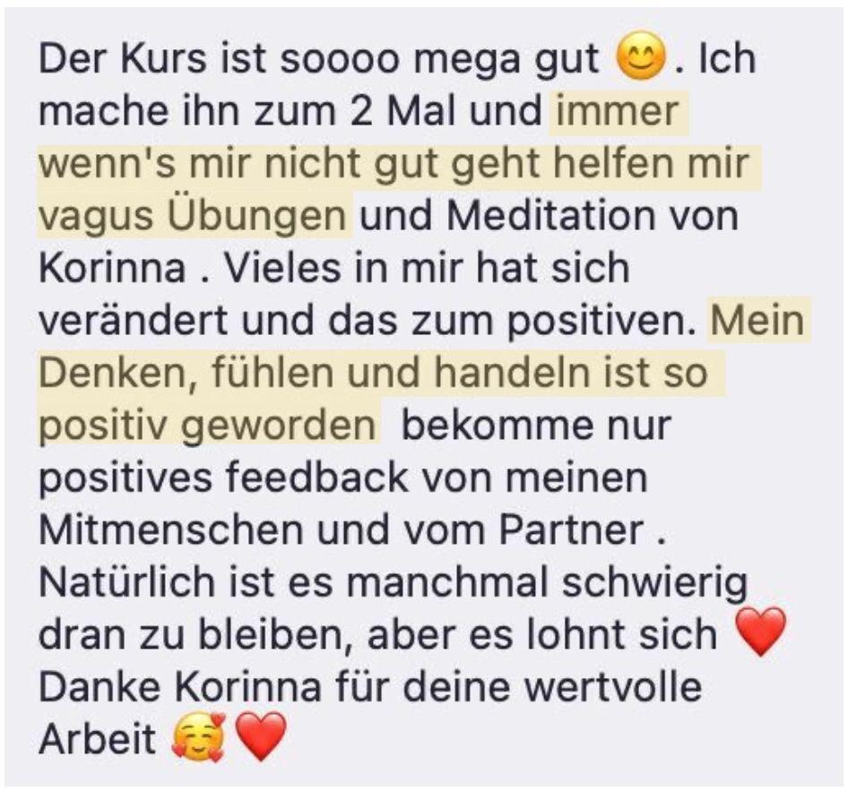 Testimonial Feeling Good Kurs Korinna Söhnholz