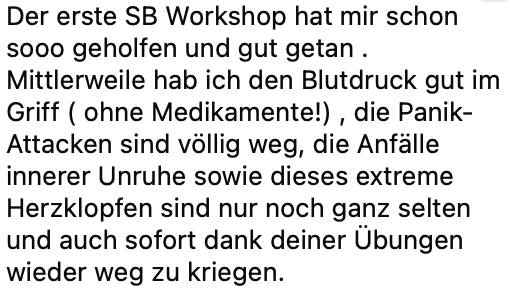 Feedback zum SoulBody Workshop von Korinna Söhnholz