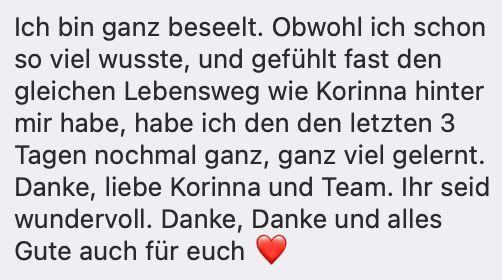 Feedback zum SoulBody Workshop von Korinna Söhnholz